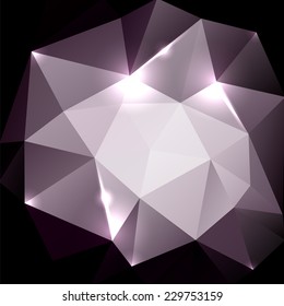Background dark polygonal with lighting effects for your business