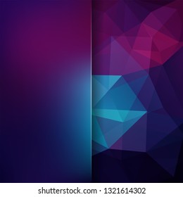 Background of dark purple geometric shapes. Blur background with glass. Colorful mosaic pattern. Vector EPS 10. Vector illustration