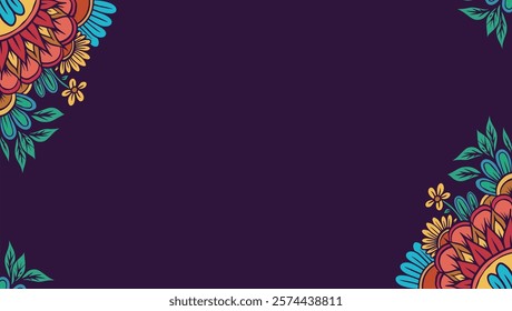 Background dark purple vector illustration Fit for vintage background, texture print, flower abstract template, etc.