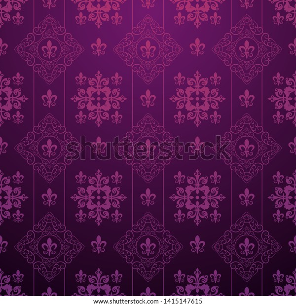 Background Dark Purple Wallpaper Vintage Style Stock Vector Royalty Free 1415147615