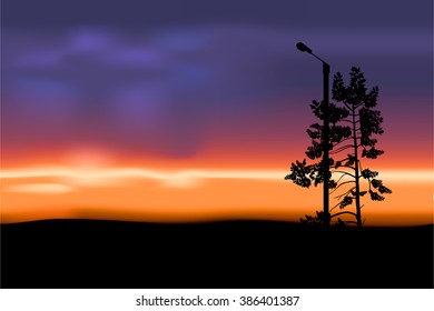 Background Dawn Vector Illustration