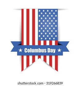 Background to the day of Columbus,  American flag