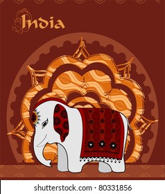 Background with decorated elephant