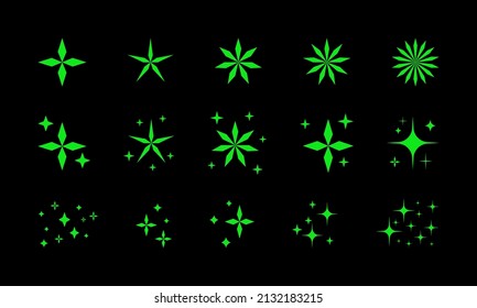 Background decorating, design, stars, green, new year. green glitter set star design elements for ramadan design , fireworks, sky, simple