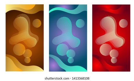 Background decorative design In abstract style with Wave, Curve Lines. For Design, Presentation, Screen Mobile, Business Card. Vector Illustration with Color Gradient. Creative, simple and easy to use