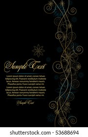 Background with decorative floral ornament