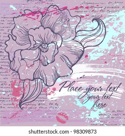 Background with decorative flower