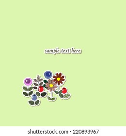 Background with decorative flowers