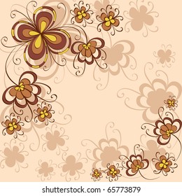 background with decorative flowers