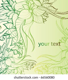 background with decorative flowers