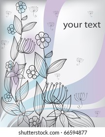 background with decorative flowers