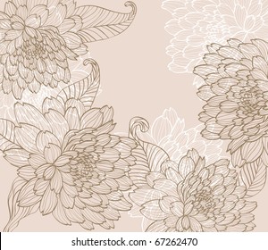 background with decorative flowers
