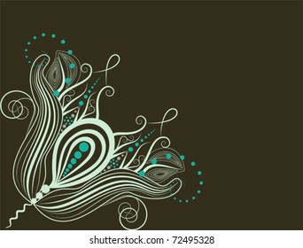 background with decorative flowers for design