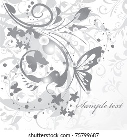 background with decorative flowers for design
