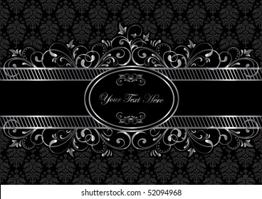 Background with decorative frame, illustration