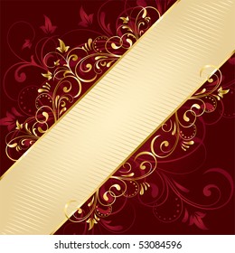 Background with decorative frame, illustration