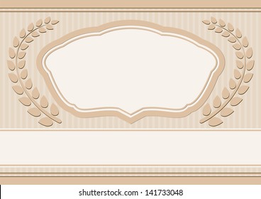  background with decorative frame and laurel wreath