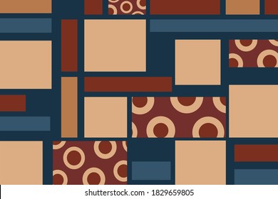 Fondo con elementos decorativos geométricos y abstractos. Ilustración vectorial.