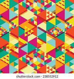 Background with decorative geometric and abstract elements. Vector illustration.