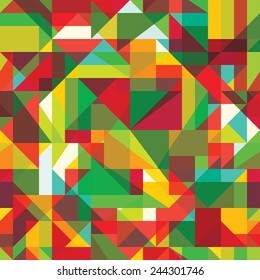 Background with decorative geometric and abstract elements. Vector illustration.