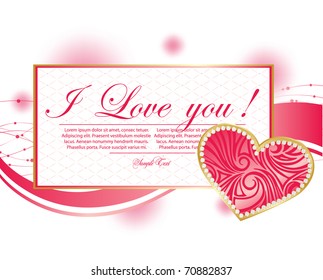 background with decorative heart