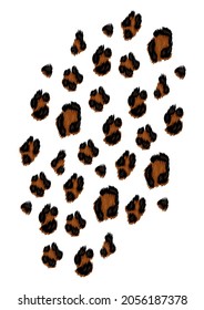 Antecedentes con una estampada decorativa de leopardo. Ornamento estilizado animal, textura de piel.