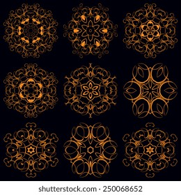 Background with decorative ornament. Vector illustration. Abstract