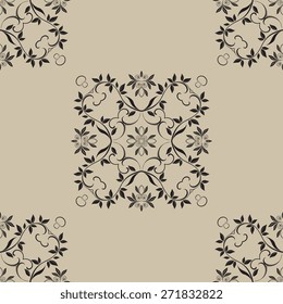 Background with decorative ornament. Wallpaper pattern