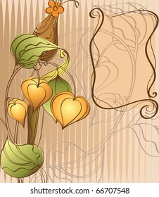 background with decorative  pastel flowers