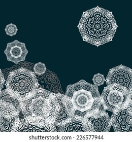 Background with decorative snowflakes