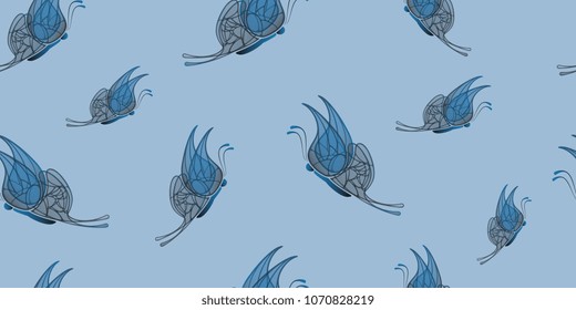 background of delicate butterflies