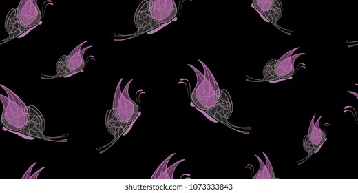 background of delicate butterflies