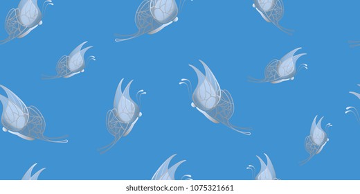 background of delicate butterflies