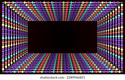 Fondo con profundidad de círculos y diamantes.