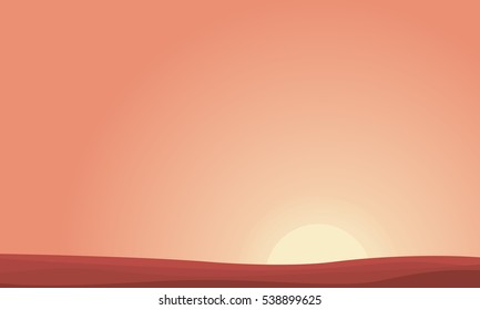 Background of desert at sunset landscape