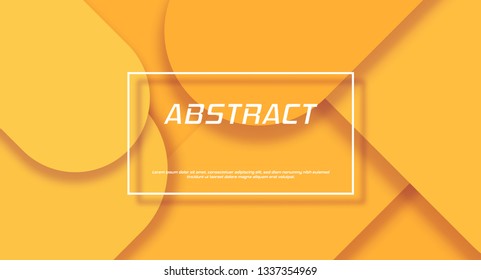 background design in 3D style with orange color. Can be used for posters, placards, brochures, banners, web pages, headers, covers