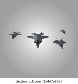 Diseño de fondo de 4 aviones de combate. Adecuado para su uso en eventos militares y del Día del Estado