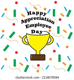 a background design about employee appreciation day with various ornaments inside