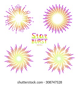 Background design with abstract fireworks and salute. art