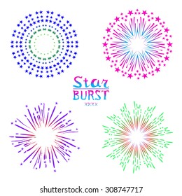 Background design with abstract fireworks and salute. art