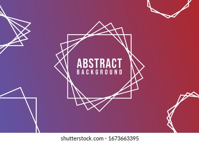 Background design with abstract ornament of rotating basic shape on top of gradient from purple to red for brochure flyer or banner