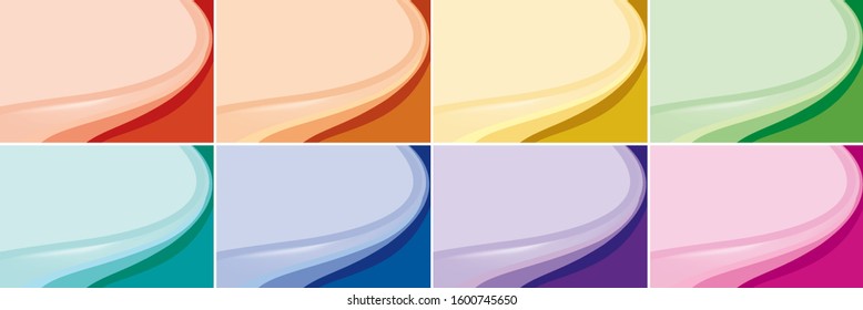 Background design with abstract patterns in many colors illustration
