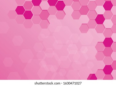 Background design with abstract patterns in pink illustration