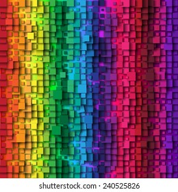 Background design with abstract rainbow mosaic