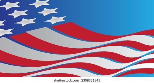 Background design with American independence day theme