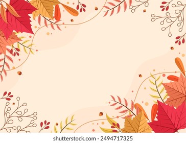 diseño de fondo con tema de otoño	