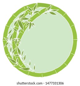 Background design with bamboo frame.Place for text.Isolate background illustration vector