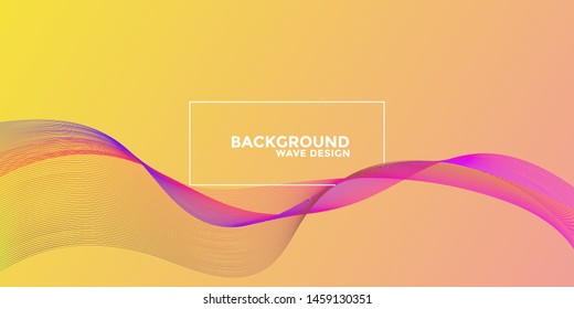 Background Design Banner with Elegant Gradient Wave