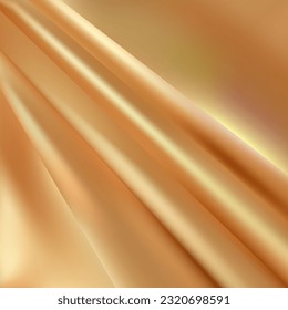 Background for design - beige crumpled fabric