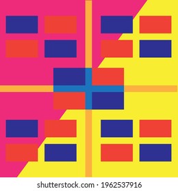 background design with a blend of several different colored rectangular patterns. Can be used for editing, wallpaper, sticker and other needs.